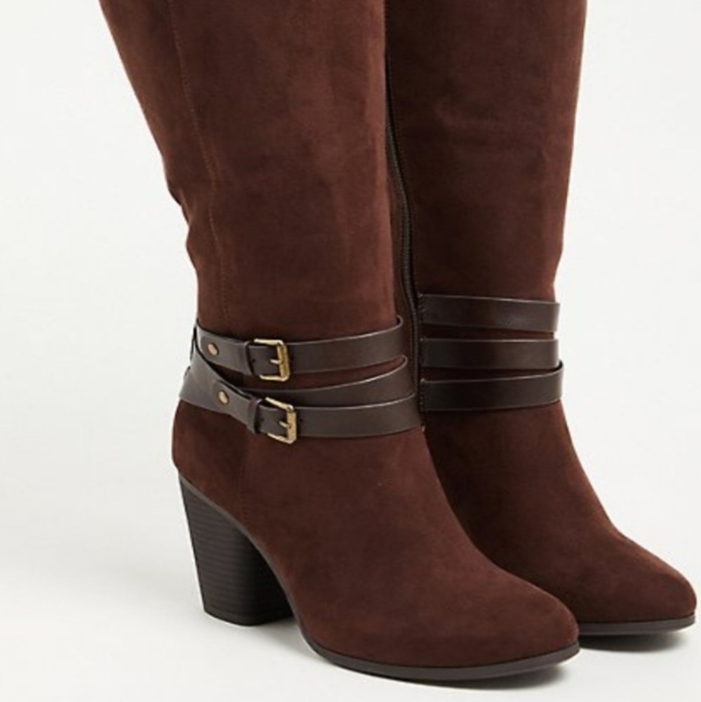 Torrid brown knee high boots size 10